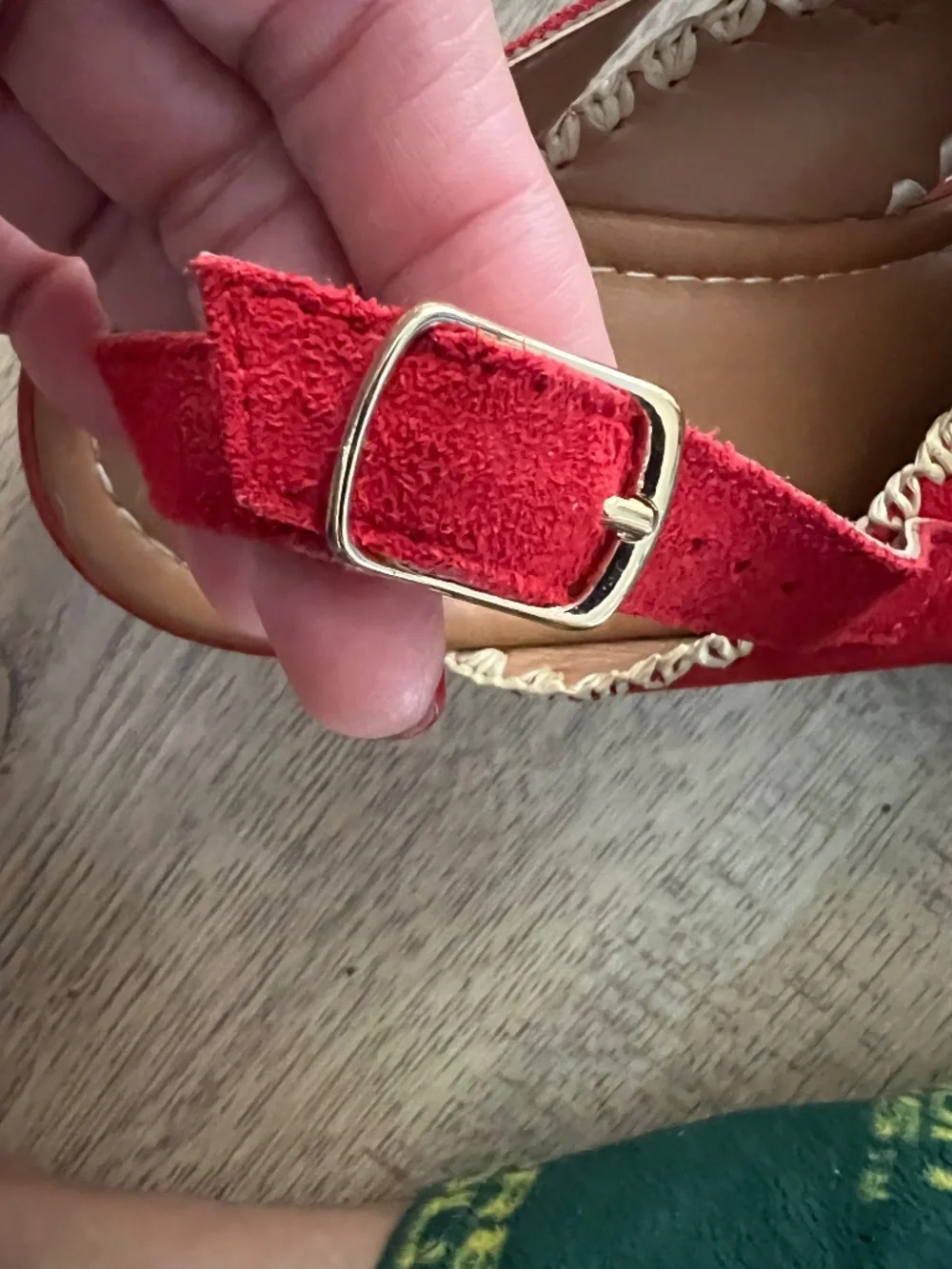 Mariella Made in Italy Red Suede Platform Sandals EU 38 | Whipstitch Slingback